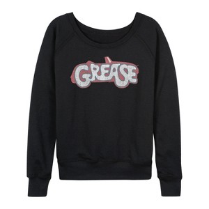 Women's - Grease - Original Movie Art Lightweight French Terry Wide Neck Long Sleeve Shirt - 1 of 4