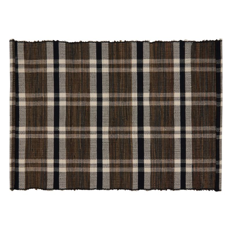 Saro Lifestyle Plaid Woven Water Hyacinth Placemat (Set of 4), 2 of 5