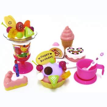 Link Ready! Set! Go! Play Food Set With Cupcake, Cakes, Ice Cream & Sundae, Birthday Party Playset
