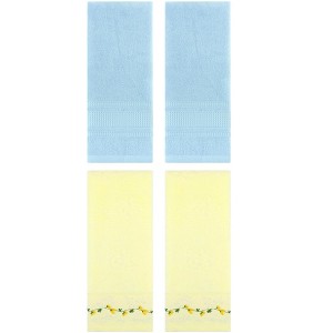 REGALWOVEN 4 Pcs Soft Absorbent Hand Towel for  Bathroom Kitchen 13" x 29" - 1 of 4