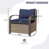 YARDSIGHT Modern PE Rattan Patio Chair  Plush Cushioned Outdoor Dining Seating with Curved Armrests Weather-Resistant Wicker for Patio & Garden - 3 of 4
