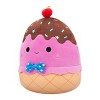 Squishmallows 11" Medium Pink Ice Cream Sundae with Blue Star Bowtie Plush - 4 of 4
