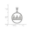 Black Bow Jewelry Sterling Silver Delta Delta Delta Greek Life Medium Pendant - 2 of 4