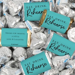 116 Pcs Wedding Rehearsal Dinner Candy Favors Miniatures Chocolate & Kisses (1.50 lbs) - 1 of 2