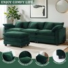 Chenille 3-Seat Sectional Sofa – Modular Deep Seat Sleeper Couch with Ottoman & Side Pocket - 4 of 4