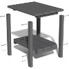 BI&SEA Weather Resistant Outdoor Side Table, Adirondack HDPE Small Outdoor Table, 2-Tier Small Patio Tables for Outside or Indoor - 4 of 4