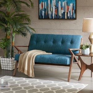 Sapphtopaz Accent Chair Wood Frame Upholstered Modern Lounge Chair Living Room Chair Comfy Chair for Living Room - 1 of 4