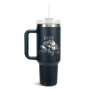 100 North Turtle Dog Elden Meme Ring Video Game Wrap-Around 40 Oz. Stainless Steel Water Bottle Coffee Mug, Spill & Leak Resistant, Travel Tumbler - 1 of 4