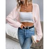 Women's Lightweight Shrug Sweater for Dresses & Tops Long Sleeve Open Front Knit Crop Bolero Cardigan - 3 of 4