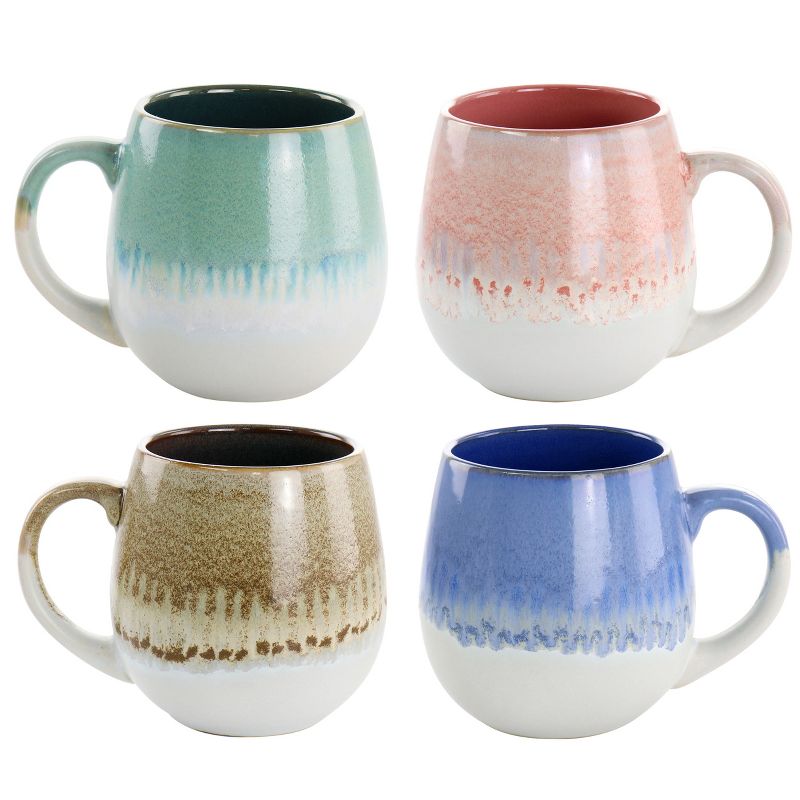 Gibson Home Avery Creek 4 Piece 19.1oz Stoneware Mug Set in Assorted Colors, 1 of 7