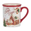 Certified International Set of 4 18oz Santa's Retro Christmas Mugs: Ceramic, Dishwasher & Microwave Safe, Holiday Drinkware - 3 of 4