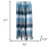 HomeRoots 52" X 67" Gray Ivory and Blue Woven Wool Blend Plaid Throw Blanket with Fringe - 3 of 4