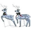 Aghana Digitals 2-Piece White Christmas Reindeer Decor with 40 LED Lights, 8 Lighting Effects, - 2 of 4