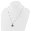 Black Bow Jewelry 1/3 Cttw Black & White Diamond 4 Heart Necklace in Sterling Silver - 3 of 4