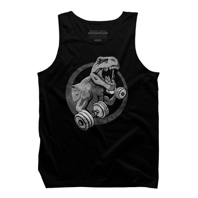 Men's Design By Humans T-Rex Can Lift Dumbells By Snazzygaz Tank Top