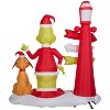 Gemmy Christmas Inflatable Grinch and Max with Lamp Post, 6 ft Tall, Multi - 4 of 4