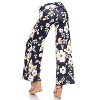 Women's Floral Printed Palazzo Pants - White Mark - 3 of 3