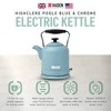 Haden Highclere Vintage Retro 1.5 Liter/6 Cup Capacity Innovative Cordless Electric Stainless Steel Tea Pot Kettle with 360 Degree Base, Pool Blue - 2 of 4
