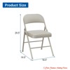 Office 2 Pack/4 Pack Outdoor Folding Chairs, Portable Stackable Foldable Chairs w/ Padded Cushion & Back, Commercial Seat w/ Metal Frame - 3 of 4