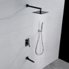 CLIHOME Single Handle 1-Spray Wall Mounted Tub and Shower Faucet 1.8 GPM with 12 in. Shower Head (Valve Included) - 3 of 4