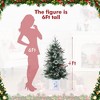 4.5ft Snow Flocked Pre-Lit Christmas Tree with 108 Lights, Timer and Light Box Base - 3 of 4