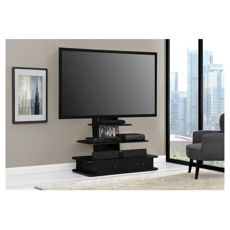 Solar TV Stand for TVs up to 70" with Mount and Drawers - Room & Joy, 5 of 6
