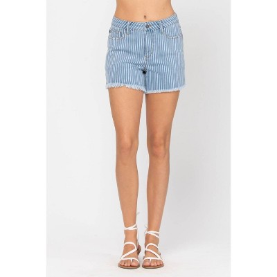 Women's Stripe Cut-Off Shorts - Judy Blue