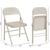 Folding Chairs Set of 4, Foldable Chairs with Metal Frame Hold Up to 350 Pounds, Portable  Chairs Suitable for Living Room, Camping - 4 of 4