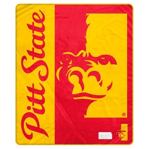 NCAA Pittsburg State Gorillas Ultra Soft Tailgate Throw Blanket - 1 of 2