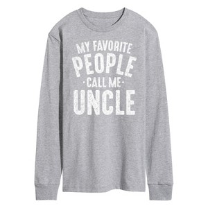 Men's - Instant Message - My Favorite People Call Me Uncle Long Sleeve Graphic T-Shirt - 1 of 4