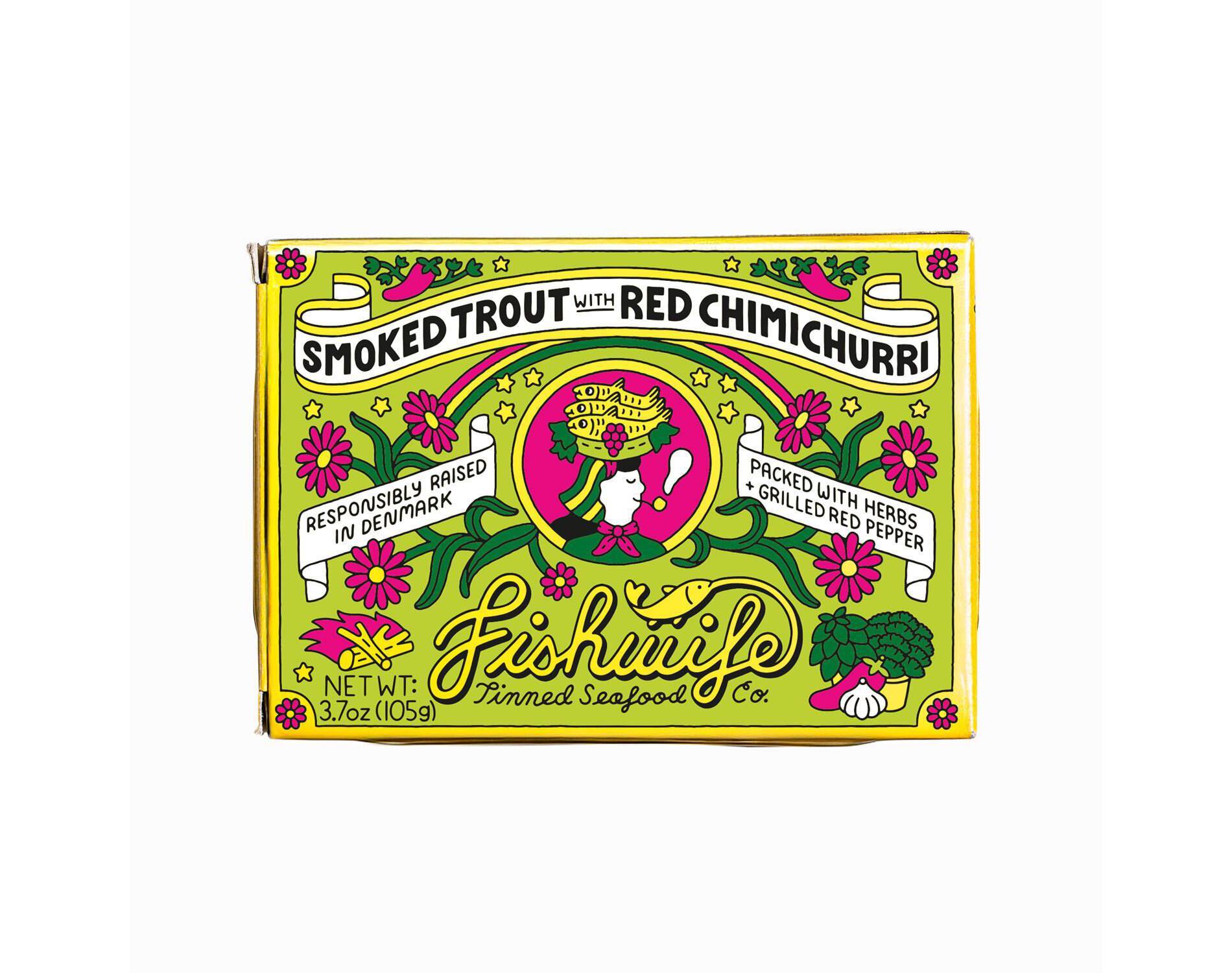 Fishwife Tinned Seafood Co Smoked Trout with Red Chimichurri - 3.7oz