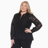 Plus Size Button Down Lace Top - White Mark - 2 of 4