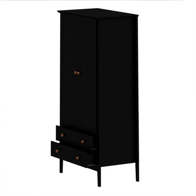 Crown Black Full Wardrobe with Rose Gold Knobs