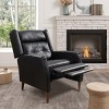 Art Leon Mid-century Recliner, Faux Leather Lounge Chair with Wood Chair Legs - 2 of 4
