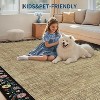 Floral Washable Rug - Non-Slip Soft Non-Shedding Low Pile Carpet Foldable Thin Rustic Mat for Nursery Dining Room - 4 of 4