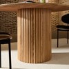 Sapphtopaz Round Dining Table Kitchen Table Modern Wood Dining Table with Sturdy Cylindrical Base for Kitchen, Small Spaces - 4 of 4