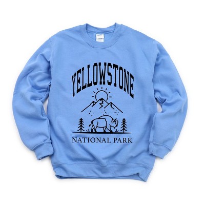 Simply Sage Market Women's Graphic Sweatshirt Yellowstone National Park Mountain