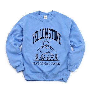 Simply Sage Market Women's Graphic Sweatshirt Yellowstone National Park Mountain - 1 of 4