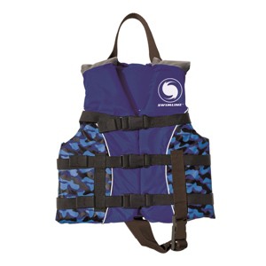 Swimline Children's USCG Approved Swimming Pool Camouflage Vinyl Life Vest - Blue/Black - Youth Large - 1 of 4