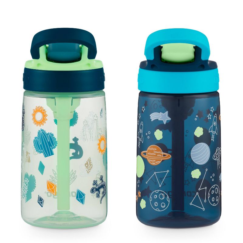 Contigo 14oz 2pk Plastic Cleanable Kids' Water Bottles, 2 of 11