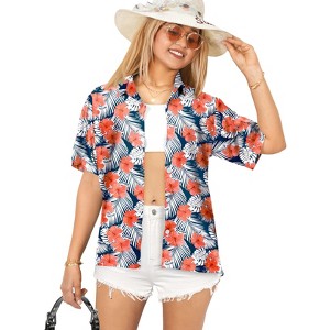 HAPPY BAY Button Down Shirt Casual Summer Beach Party Short Sleeve Vacation Tops Button Up Blouse Shirt Colorful Dress Hawaiian Shirts - 1 of 4