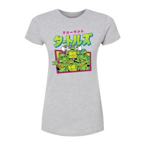 Women's - Teenage Mutant Ninja Turtles - Kanji Fitted Graphic T-Shirt - 1 of 2