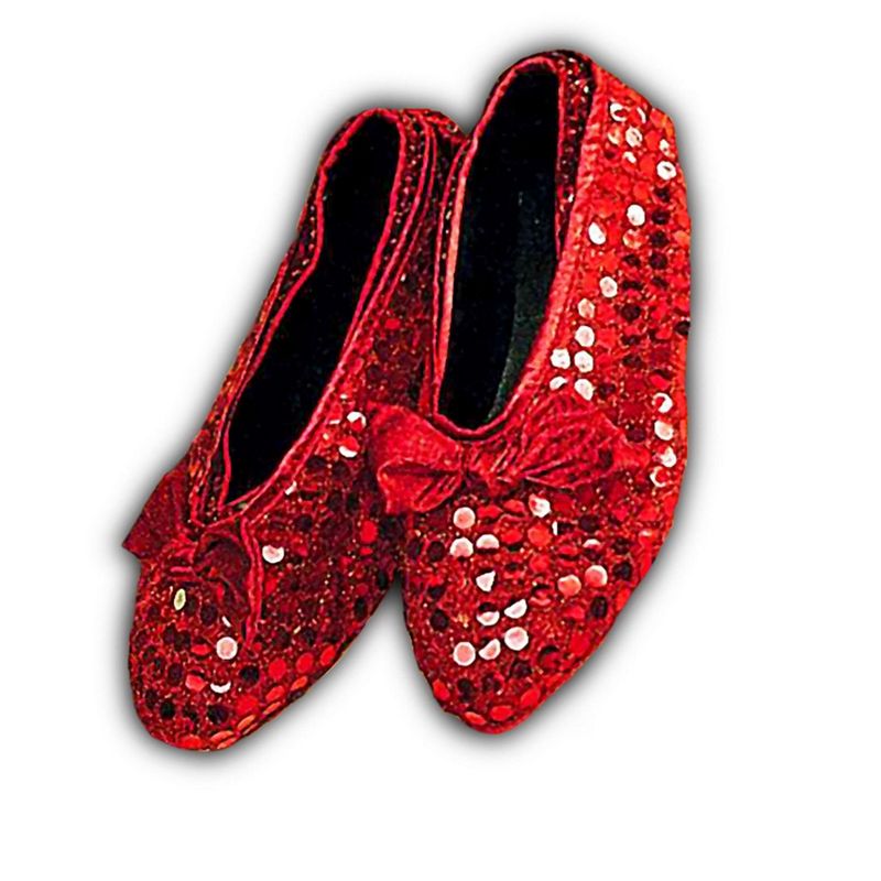 Forum Novelties Red Sequin Shoe Covers for Kids One Size, 1 of 2