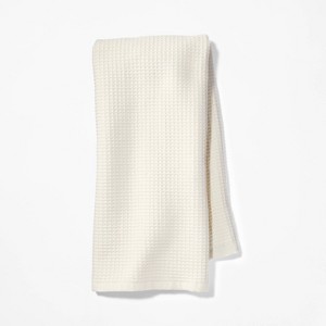 18" x 28" Vintage Waffle Kitchen Towel Cream - Figmint™: Cotton Terry, OEKO-TEX Certified, Machine Washable - 1 of 3