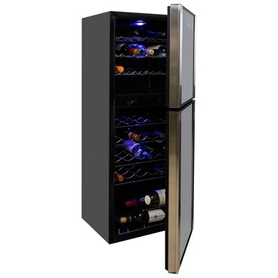 Koolatron 45-Bottle Dual-Zone Wine Cooler - Black