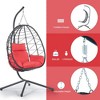 PAGED Indoor Outdoor PE Rattan Swing Chair with Cushion and Rust Resistant Frame,Egg Chair for Patio,Porch,Garden - 4 of 4