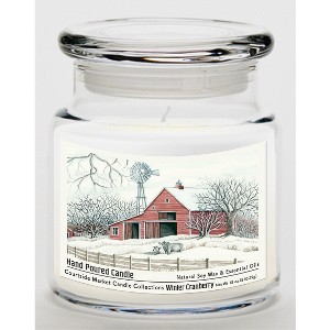 Courtside Market Winter Barn with Mill Winter Cranberry 18oz Soy Wax Candle Glass Jar & Lid - 1 of 3