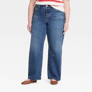 Women's Mid-Rise 90's Baggy Jeans - Universal Thread™ - 1 of 3