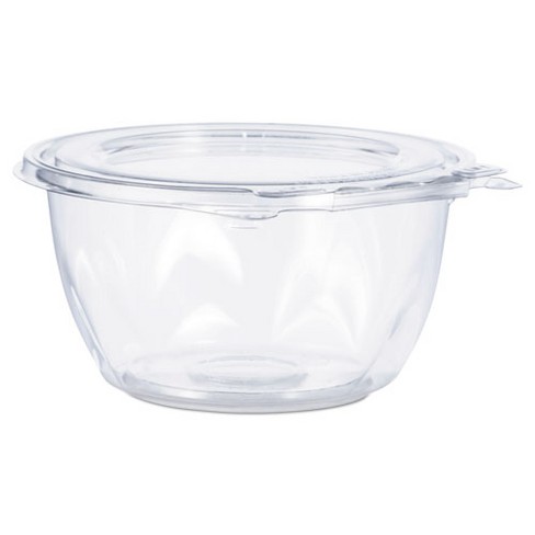 Dart Tamper-Resistant, Tamper-Evident Bowls with Flat Lid, 16 oz, 5.5" Diameter x 2.7"h, Clear, Plastic, 240/Carton - image 1 of 4