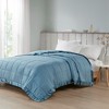 Gracie Mills Lucile Textured Oversized Down Alternative Blanket with Satin Trim - 2 of 4